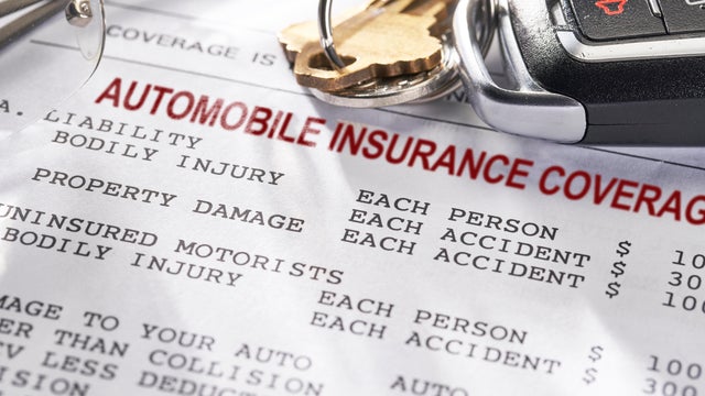 Auto and Car Insurance policy with keys 