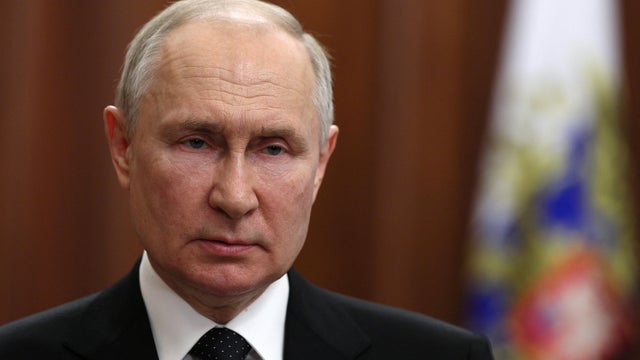Russian President Vladimir Putin gives a televised address in Moscow, Russia, June 24, 2023. 