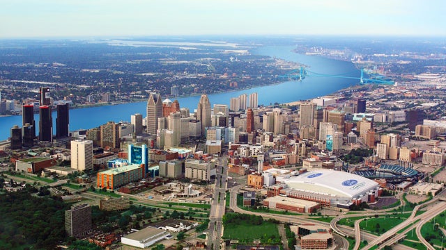 Aerial view - Detroit Michigan 
